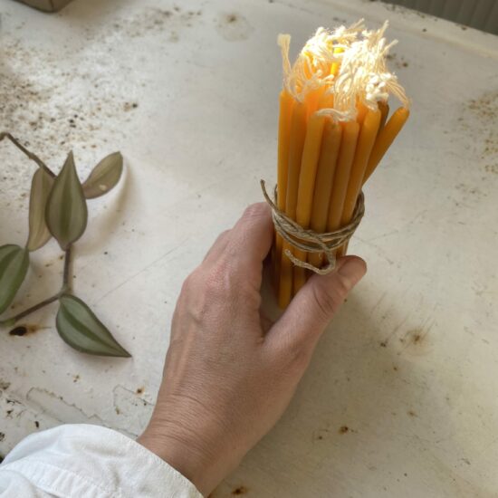 Bougies à la cire d'abeille, 40 pièces