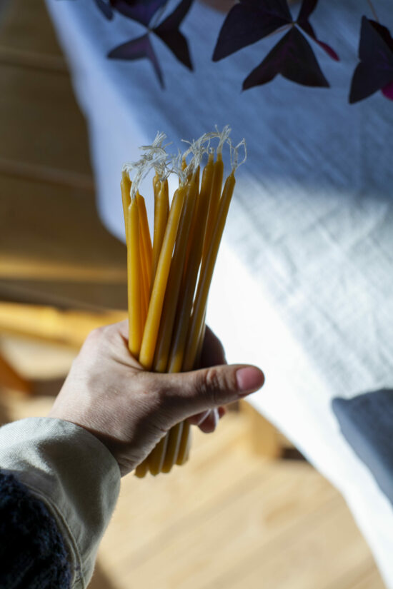 Bougies à la cire d'abeille